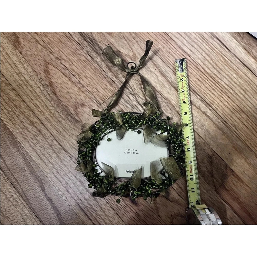 Pier 1 Green and Gold Decorative Picture Frame